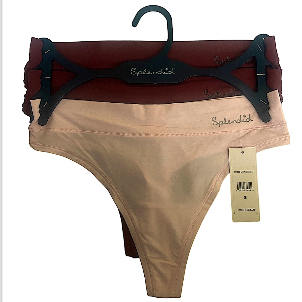 SPLENDID WOMENS 3 pieces Flexible Fit Thong Panty